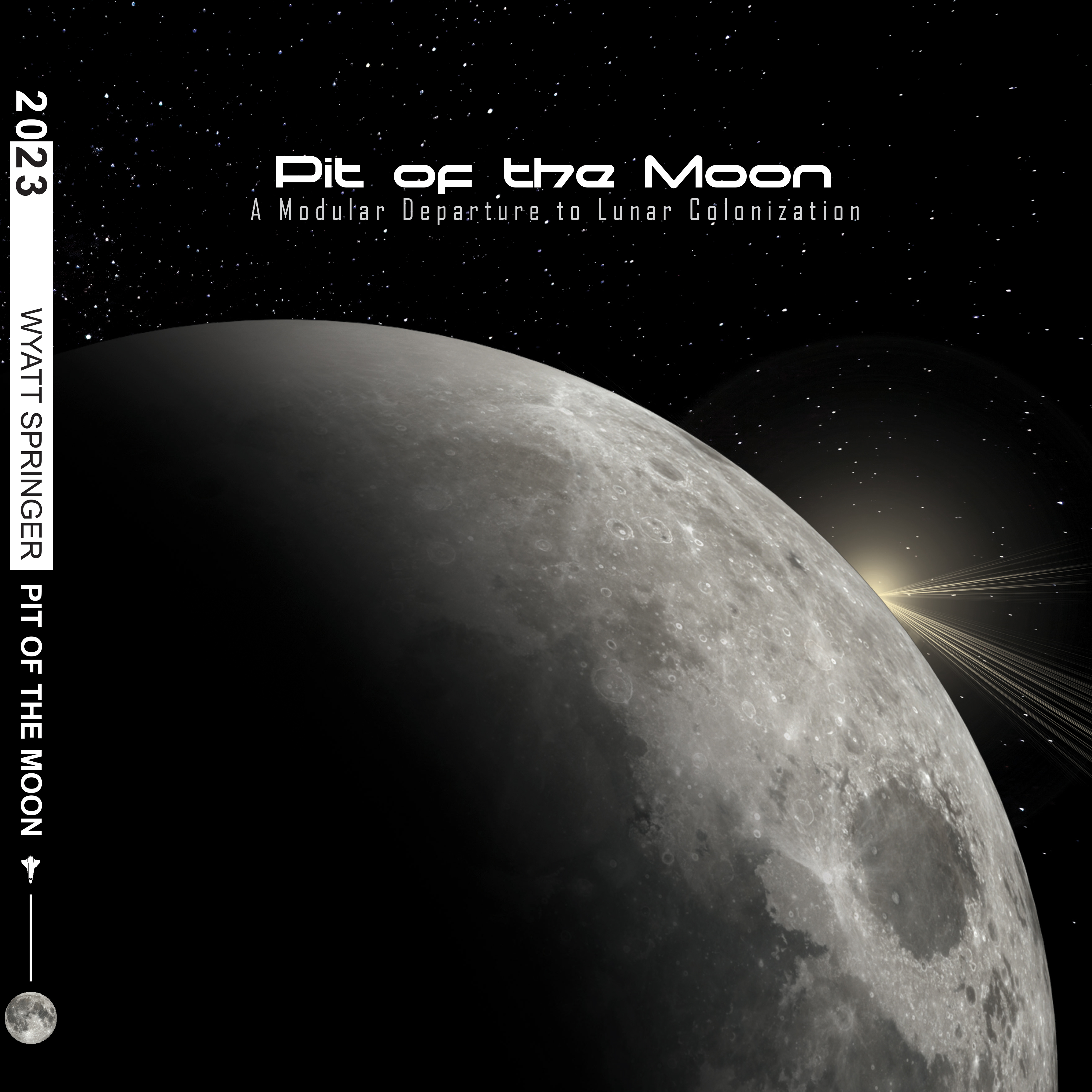 Pit of the Moon: a Modular Departure to Lunar Colonization   (click for a larger preview)